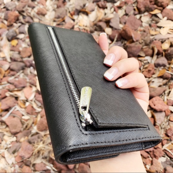 Michael kors large trifold wallet black - Picture 2 of 5